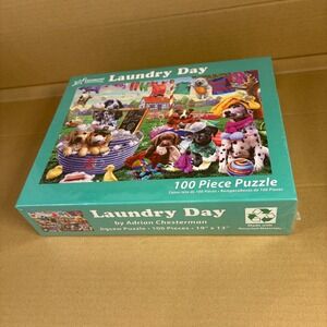 Vermont Christmas Company Laundry‎ Day 100 Piece Puzzle Adrian Chesterman 19x13
